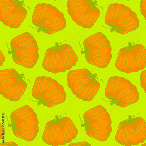 Halloween seamless cute pumpkins pattern for textiles and packaging and gifts and kids and wrapping paper