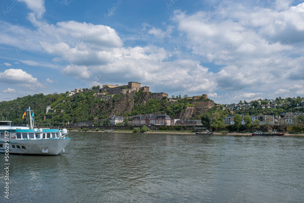 Blick auf die Festung Ehrenbreitstein, Koblenz