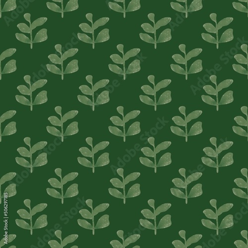 Summer floral seamless coloured leaves pattern for fabrics and packaging and linens and kids and wrapping paper © Tetiana