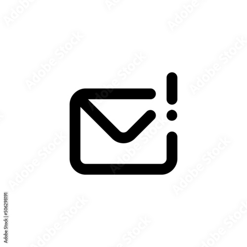 Important message vector icon with envelope and attention sign. Vector EPS 10