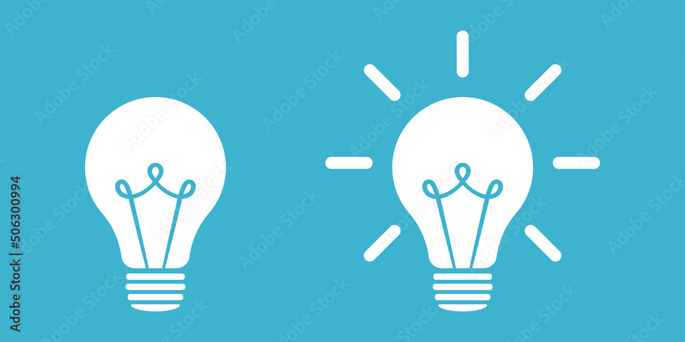 Lamp icons set. Idea lamp icon collection. Flat style - stock vector Lamp icons set. Idea lamp icon collection. Flat style - stock vector