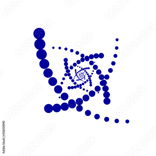 Vector logo design. A symbol of technology, pixels, the Internet, movement, speed. Vector illustration