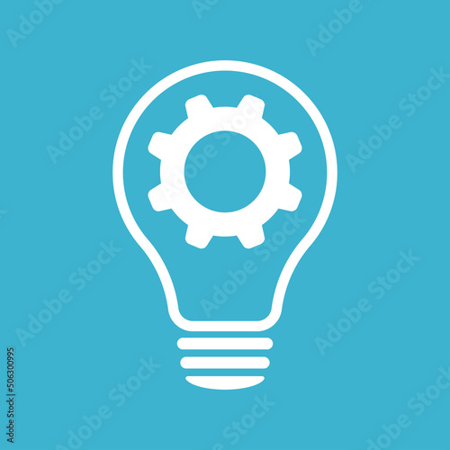 Lamp and Cogwheel - An innovative lamp and gear. Web design.