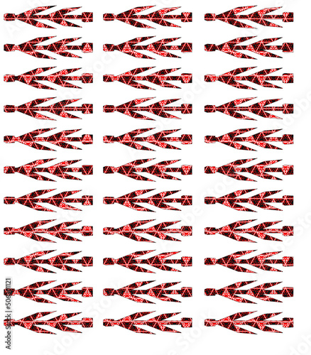 set of ribbons isolated