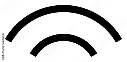 Radio signal vector illustration. Flat illustration iconic design of radio signal, isolated on a white background.