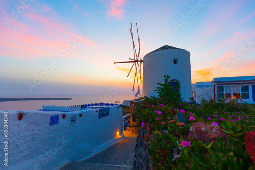 windmill sunset 