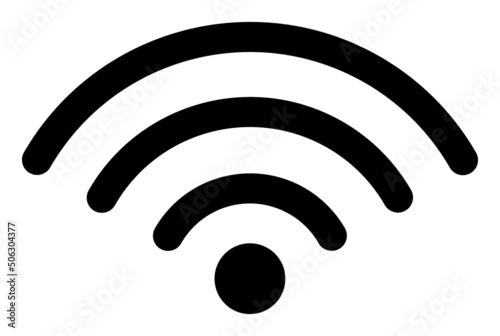 Wi-Fi hotspot vector icon. Flat illustration iconic design of Wi-Fi hotspot, isolated on a white background.