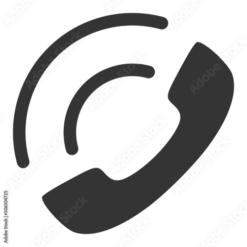Phone sound vector illustration. Flat illustration iconic design of phone sound, isolated on a white background.