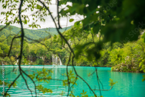 View of Plitvice lakes in Croatia 