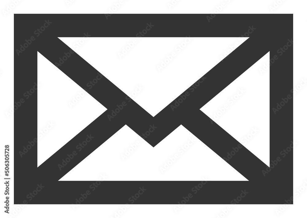 Mail envelope vector illustration. Flat illustration iconic design of mail envelope, isolated on a white background. Mail envelope vector illustration. Flat illustration iconic design of mail envelope, isolated on a white background.