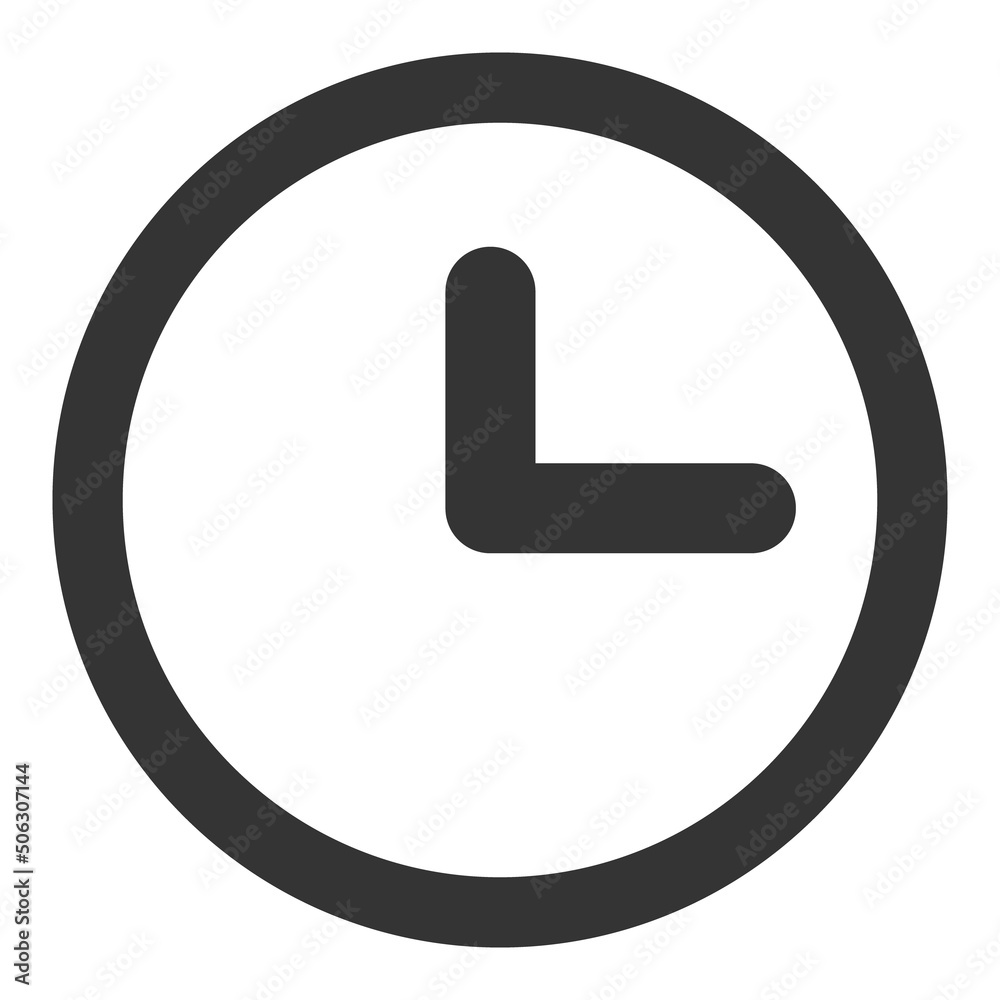 Clock vector illustration. Flat illustration iconic design of clock, isolated on a white background. Clock vector illustration. Flat illustration iconic design of clock, isolated on a white background.