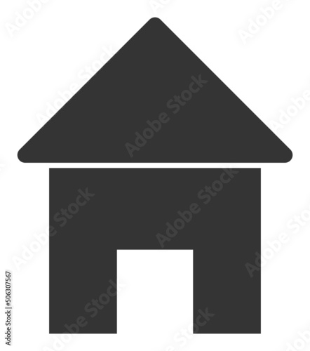Home vector illustration. Flat illustration iconic design of home, isolated on a white background.