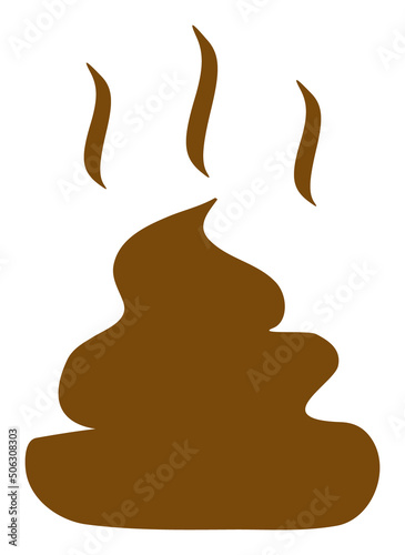 Aroma shit vector illustration. Flat illustration iconic design of aroma shit, isolated on a white background.