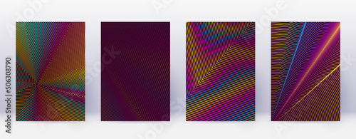 Art business card. Abstract lines modern brochure