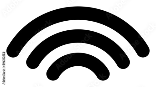 Hotspot signal vector illustration. Flat illustration iconic design of hotspot signal, isolated on a white background.