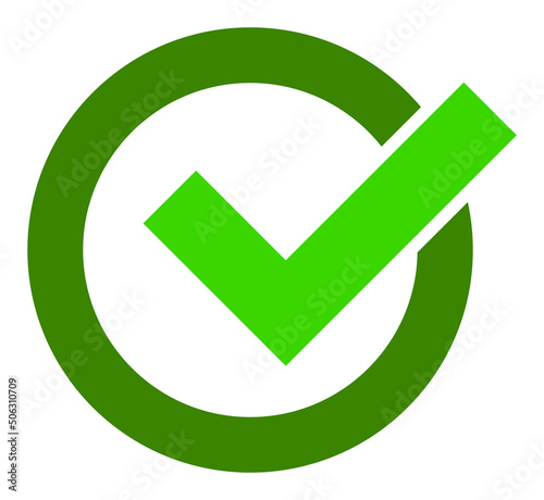 Vote yes vector illustration. Flat illustration iconic design of vote yes, isolated on a white background.