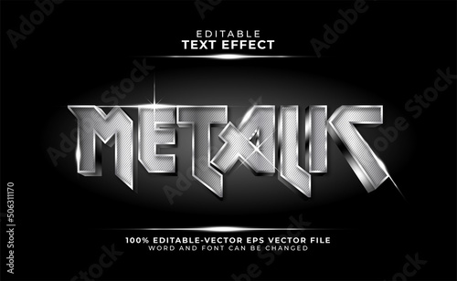 Metalic editable text effect