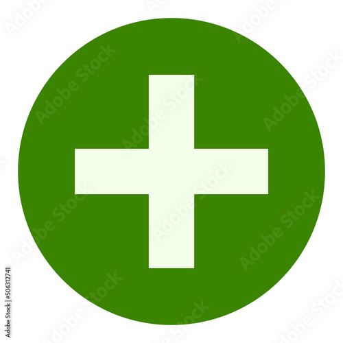 Plus vector illustration. Flat illustration iconic design of plus, isolated on a white background.