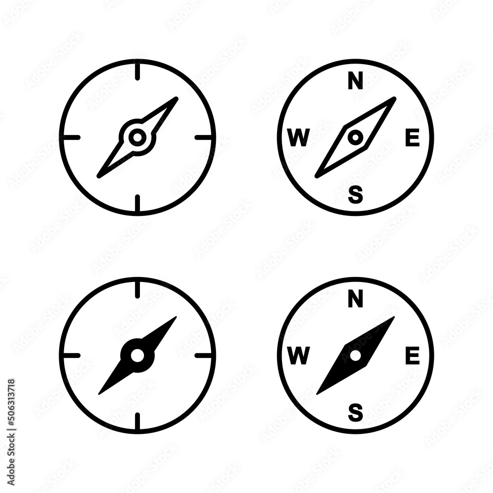 Compass icons vector. arrow compass icon sign and symbol Compass icons vector. arrow compass icon sign and symbol