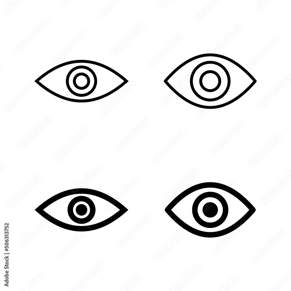 Eye icons vector. Eye sign and symbol. Look and Vision icon. Eye icons vector. Eye sign and symbol. Look and Vision icon.