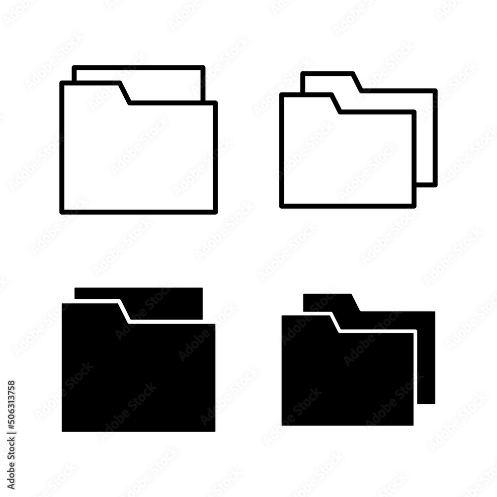 Folder icons vector. folder sign and symbol Folder icons vector. folder sign and symbol