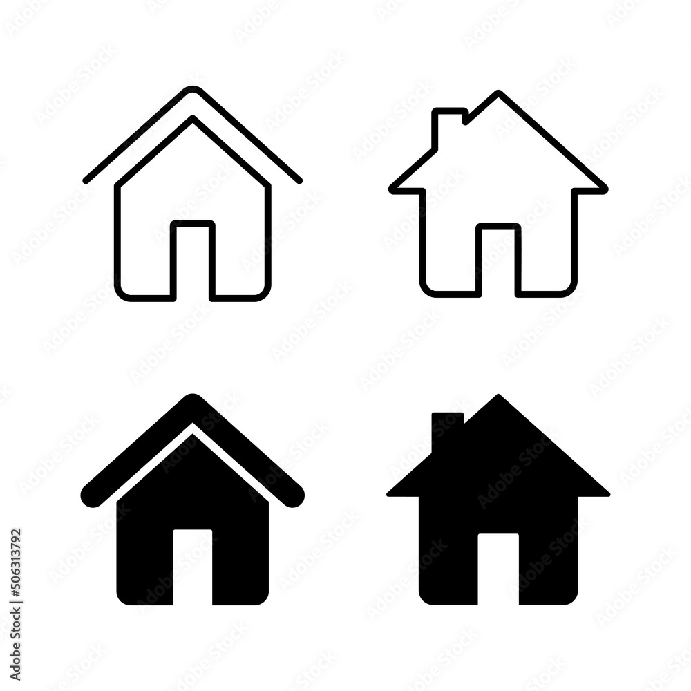 House icons vector. Home sign and symbol