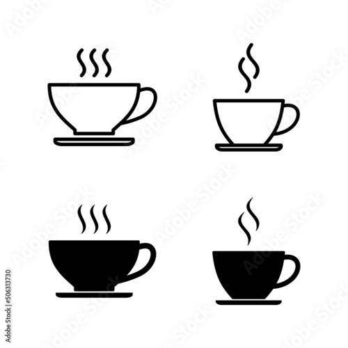 coffee cup icons vector. cup a coffee sign and symbol