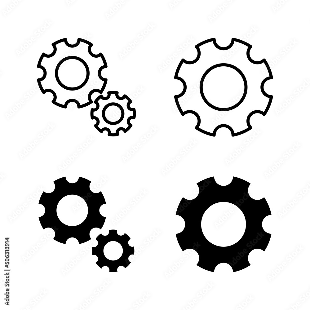 Setting Icons vector. Cog sign and symbol. Gear Sign Setting Icons vector. Cog sign and symbol. Gear Sign