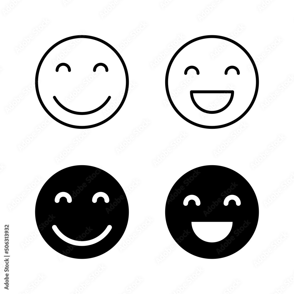 Smile icons vector. smile emoticon icon. feedback sign and symbol Smile icons vector. smile emoticon icon. feedback sign and symbol