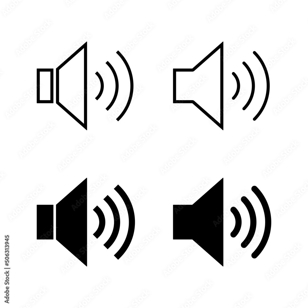 Speaker icons vector. volume sign and symbol. loudspeaker icon. sound symbol Speaker icons vector. volume sign and symbol. loudspeaker icon. sound symbol