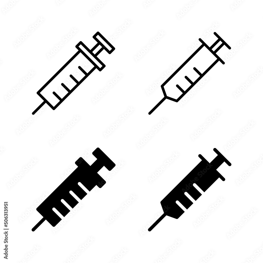 Syringe icons vector. injection sign and symbol.vaccine icon Syringe icons vector. injection sign and symbol.vaccine icon