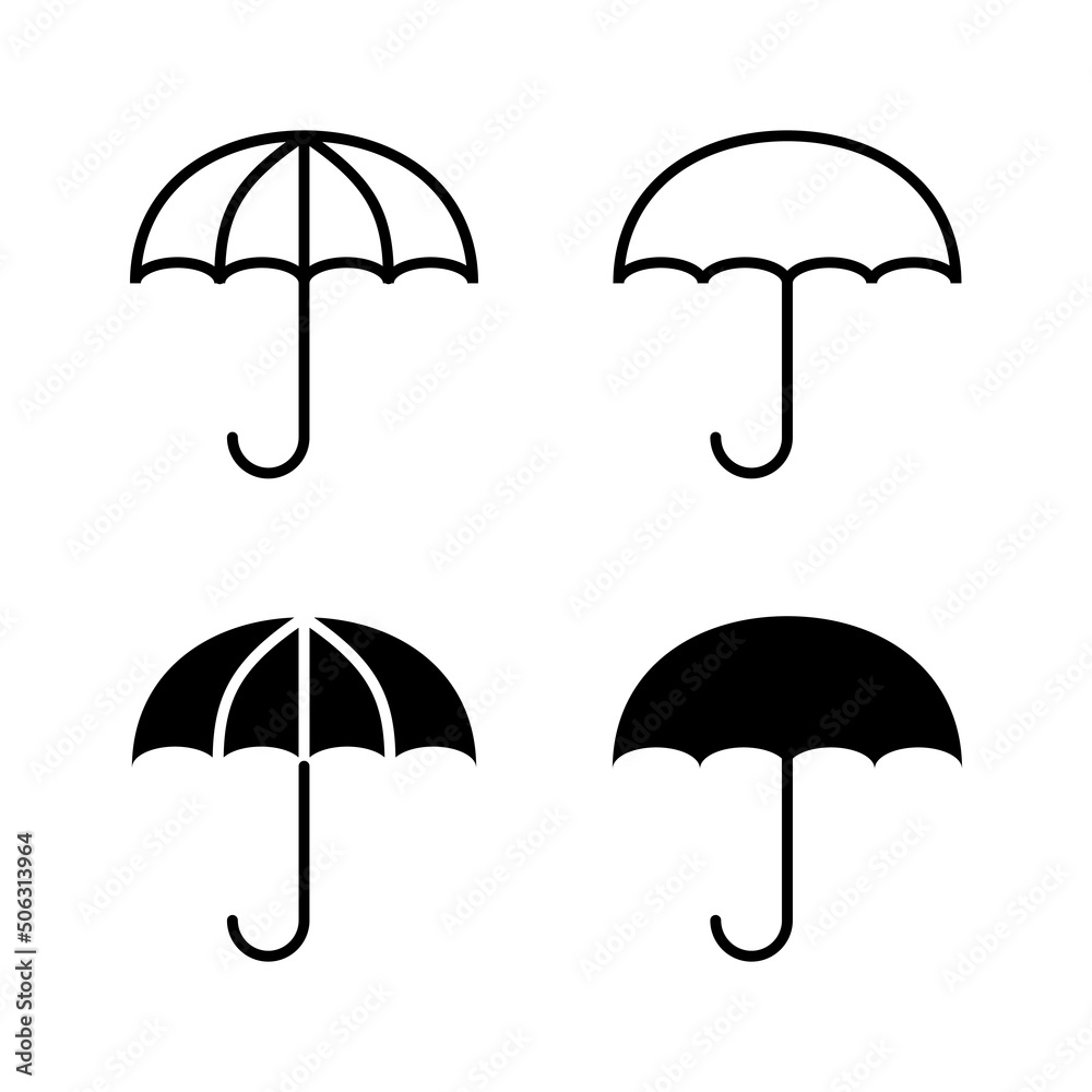 Umbrella icons vector. umbrella sign and symbol
