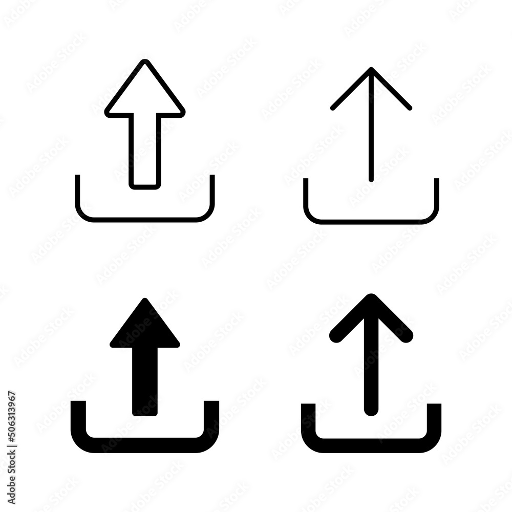 Upload icons vector. load data sign and symbol Upload icons vector. load data sign and symbol