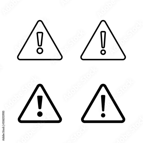 Exclamation danger icons vector. attention sign and symbol. Hazard warning attention sign