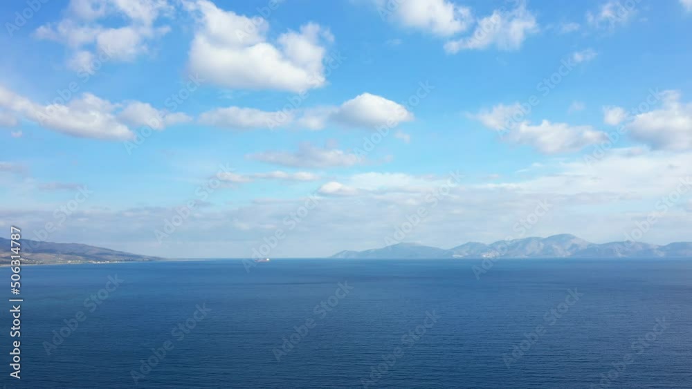 The sublime Myrto Sea in Europe, Greece, Peloponnese, Argolis, towards Hermione, in summer, on a sunny day. The sublime Myrto Sea in Europe, Greece, Peloponnese, Argolis, towards Hermione, in summer, on a sunny day.
