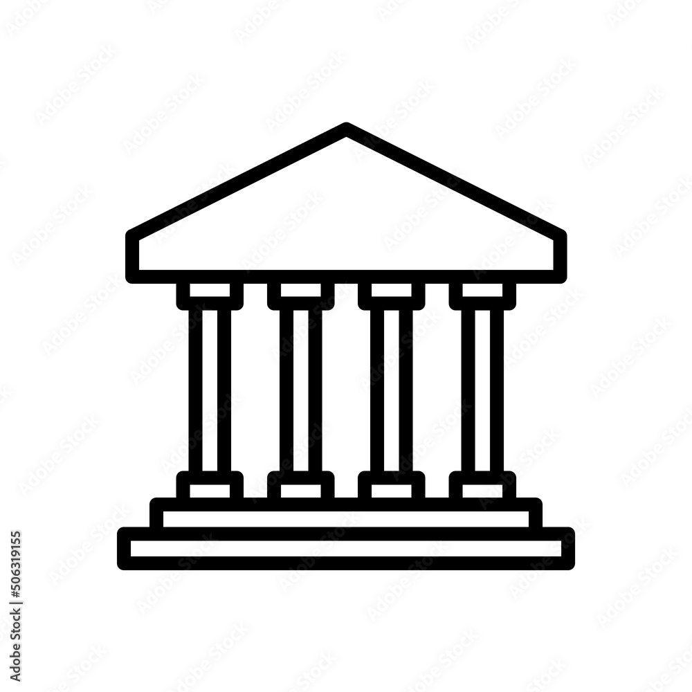 bank new icon simple vector