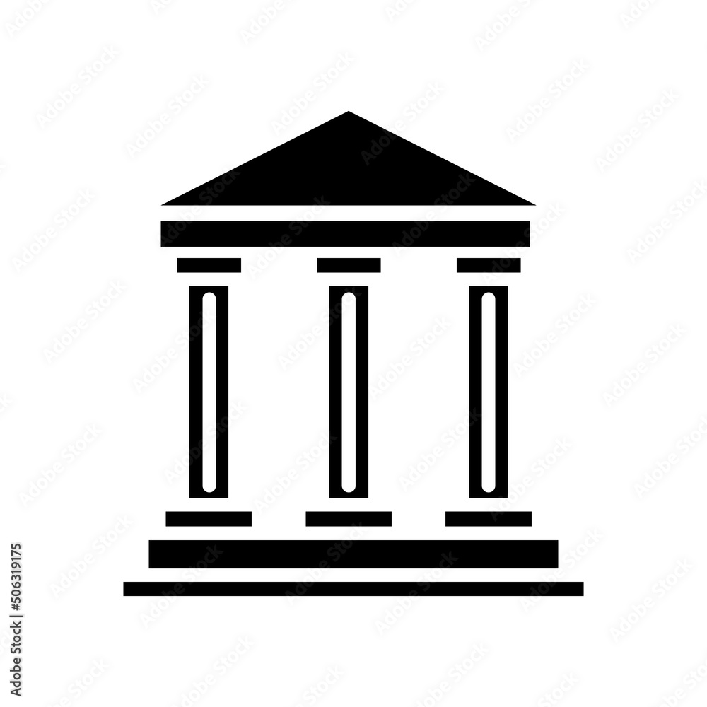 bank new icon simple vector