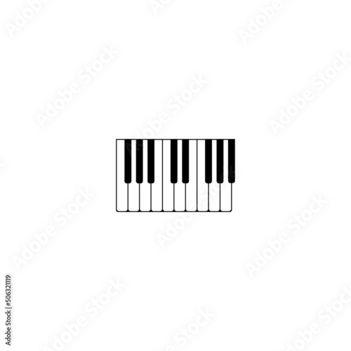 Piano logo template vector icon illustration