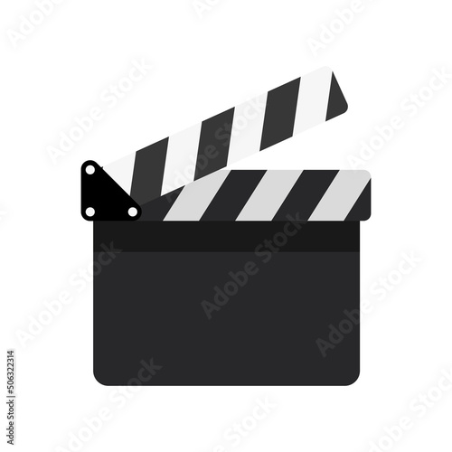 black clapper board