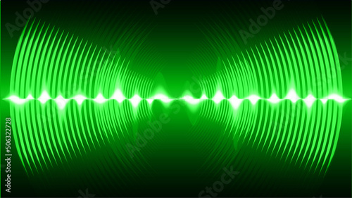 Sound waves oscillating dark light