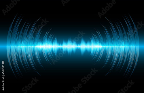 Sound waves oscillating dark light