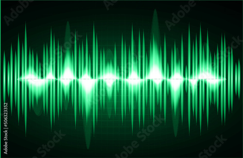 Sound waves oscillating dark light
