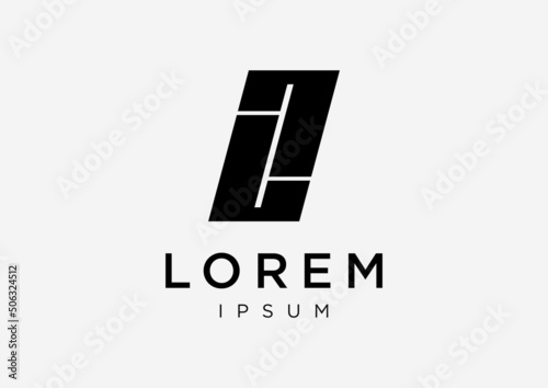 Initial Letter AL logo design template.