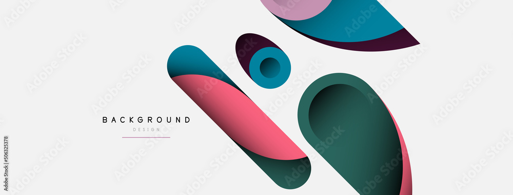 Abstract background. Minimal geometric circles and round style shapes with deep shadow effects. Trendy technology business template for wallpaper banner or background Abstract background. Minimal geometric circles and round style shapes with deep shadow effects. Trendy technology business template for wallpaper banner or background