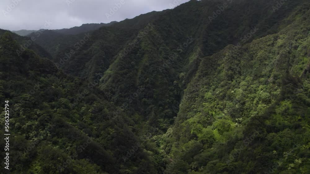 Tropical Mountain Ridges on Oahu, Hawaii Tropical Mountain Ridges on Oahu, Hawaii