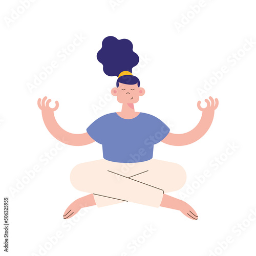 girl practicing yoga