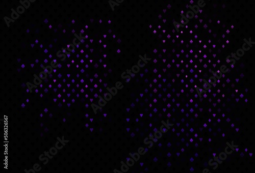 Dark purple vector layout with elements of cards.
