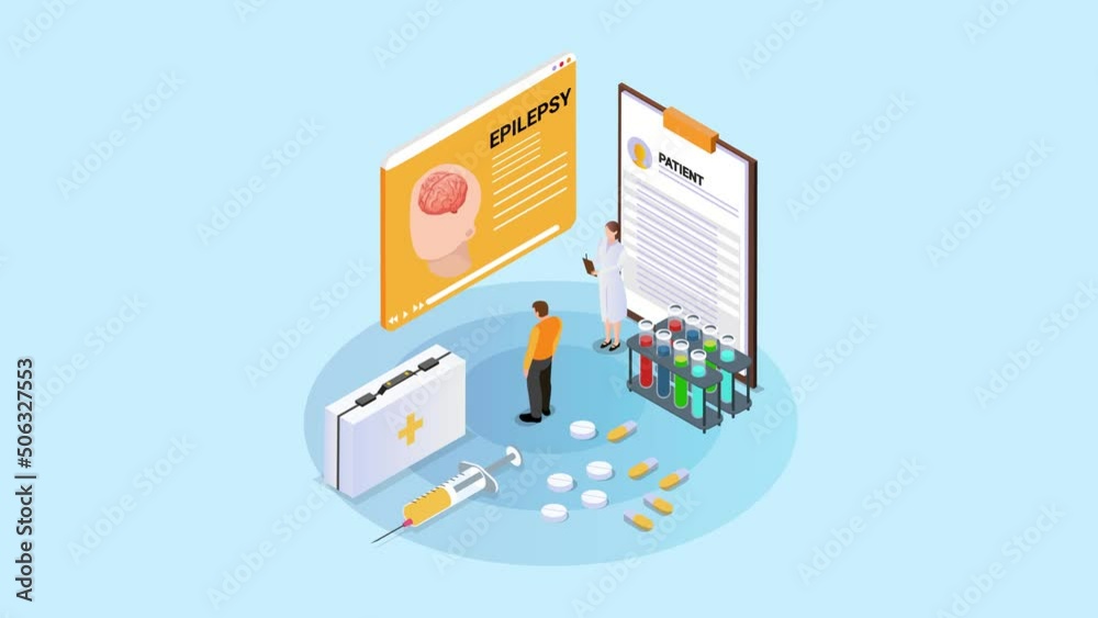 Female doctor show epilepsy symptom on her patient