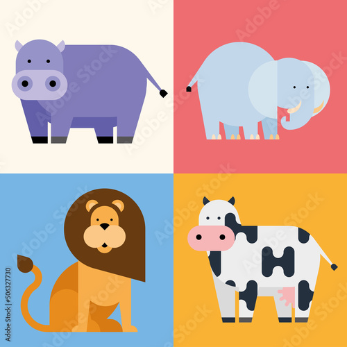 animals group basic forms style