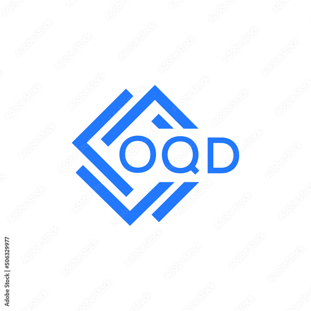 Obraz premium OQD technology letter logo design on white background. OQD creative initials technology letter logo concept. OQD technology letter design. 